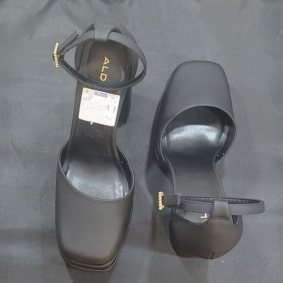BRAND NEW ALDO GRANDLE ANKLE-STRAP DOUBLE PLATFORM PUMPS - Picture 5 of 16